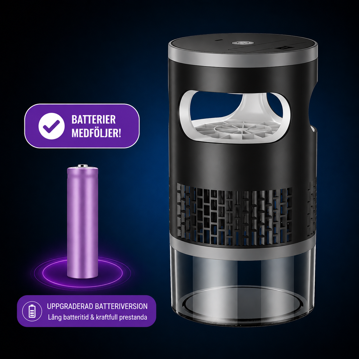MyggFri™ – Tyst UV-Mygglampa