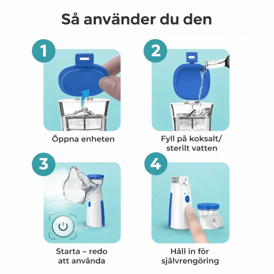 AndasLätt™ – Portabel Mesh-nebulisator