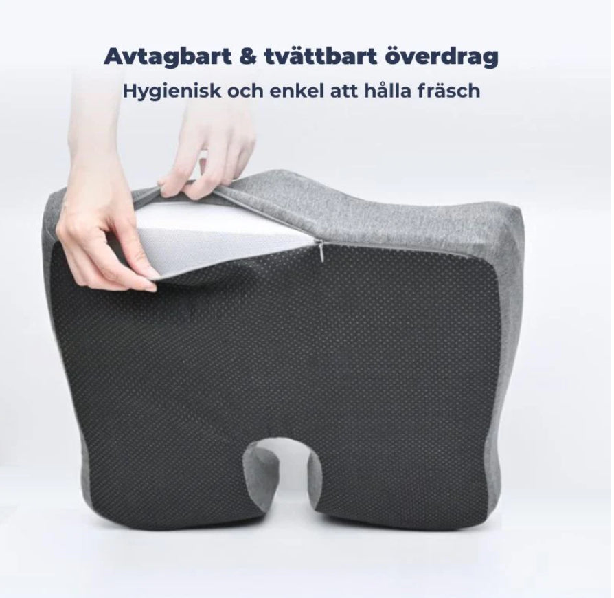 ErgoComfort™ – Ergonomisk Sittdyna & Ryggstöd