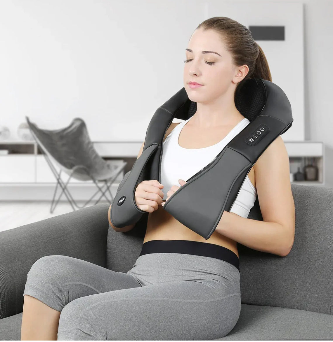 NackKnåd™ – Elektrisk Massager för Axlar, Nacke & Rygg