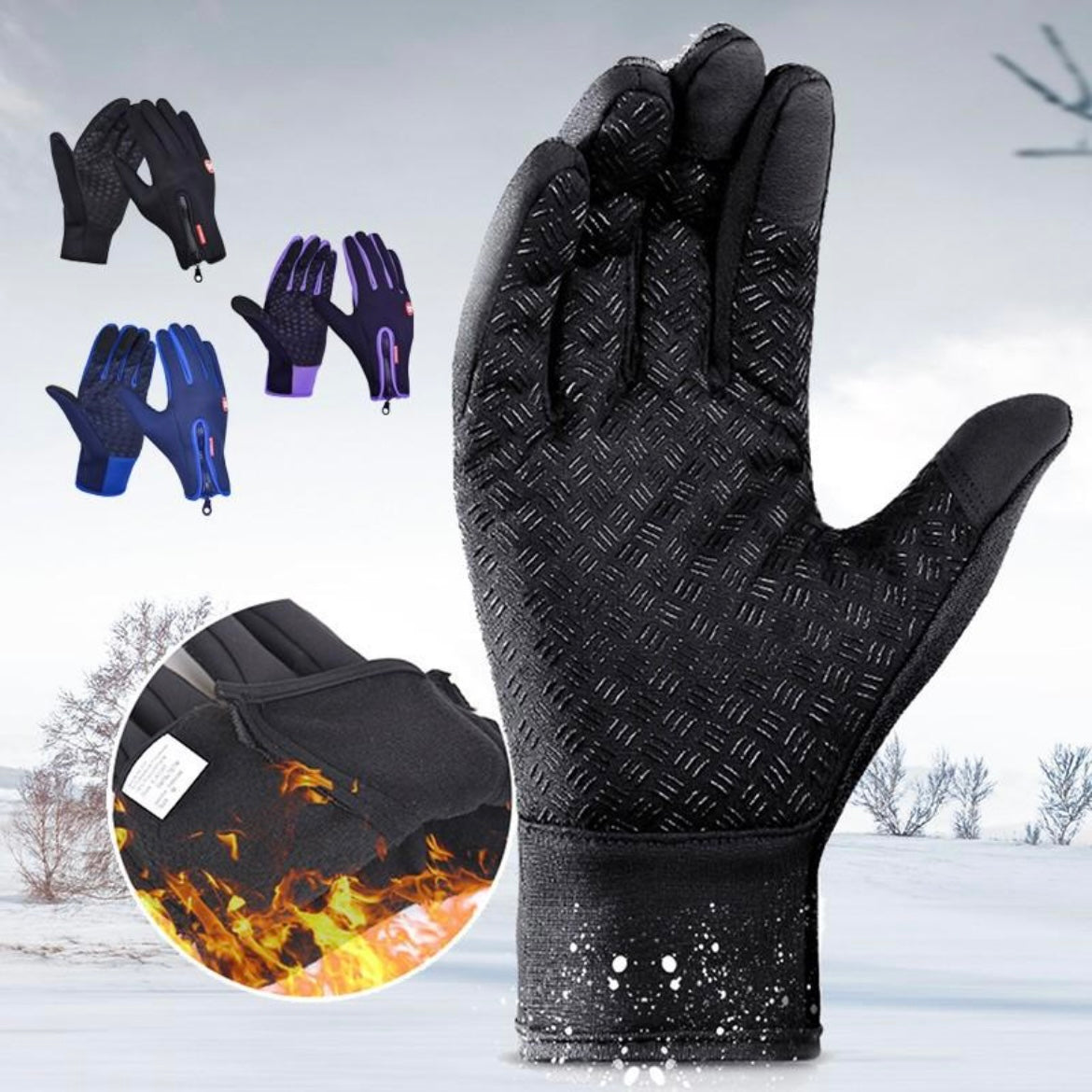 ThermoGrip™  Vinterhandskar – Vattentäta med Pekskärm & Fleece