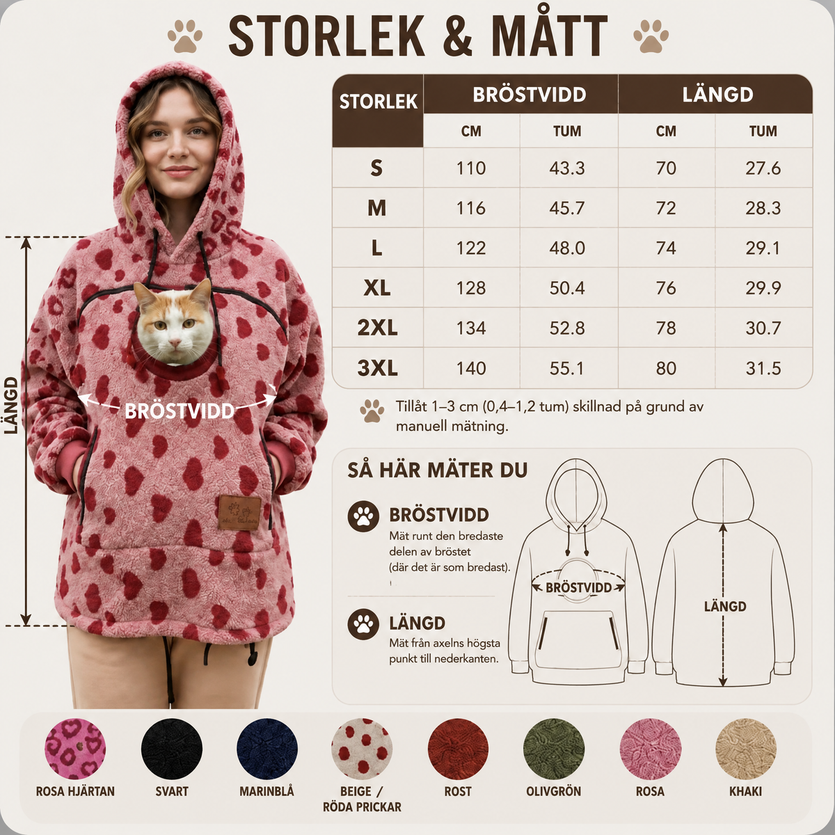 Cuddle Hoodie  – Mysig hoodie för hund & katt
