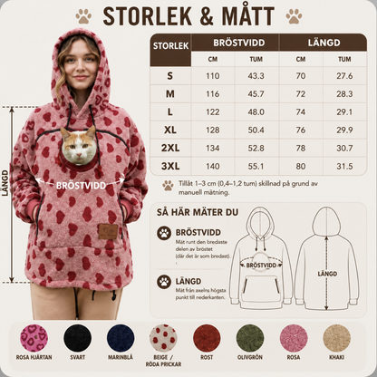 Cuddle Hoodie  – Mysig hoodie för hund & katt